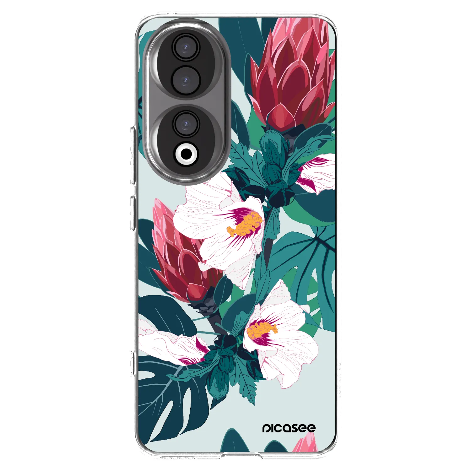 Picasee Honor 90 5G Hülle - Transparentes Silikon - Rhododendron