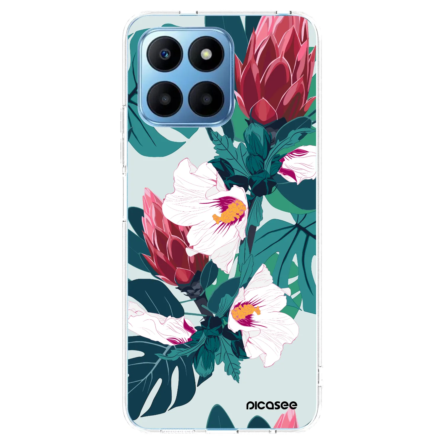 Picasee Honor 70 Lite Hülle - Transparentes Silikon - Rhododendron