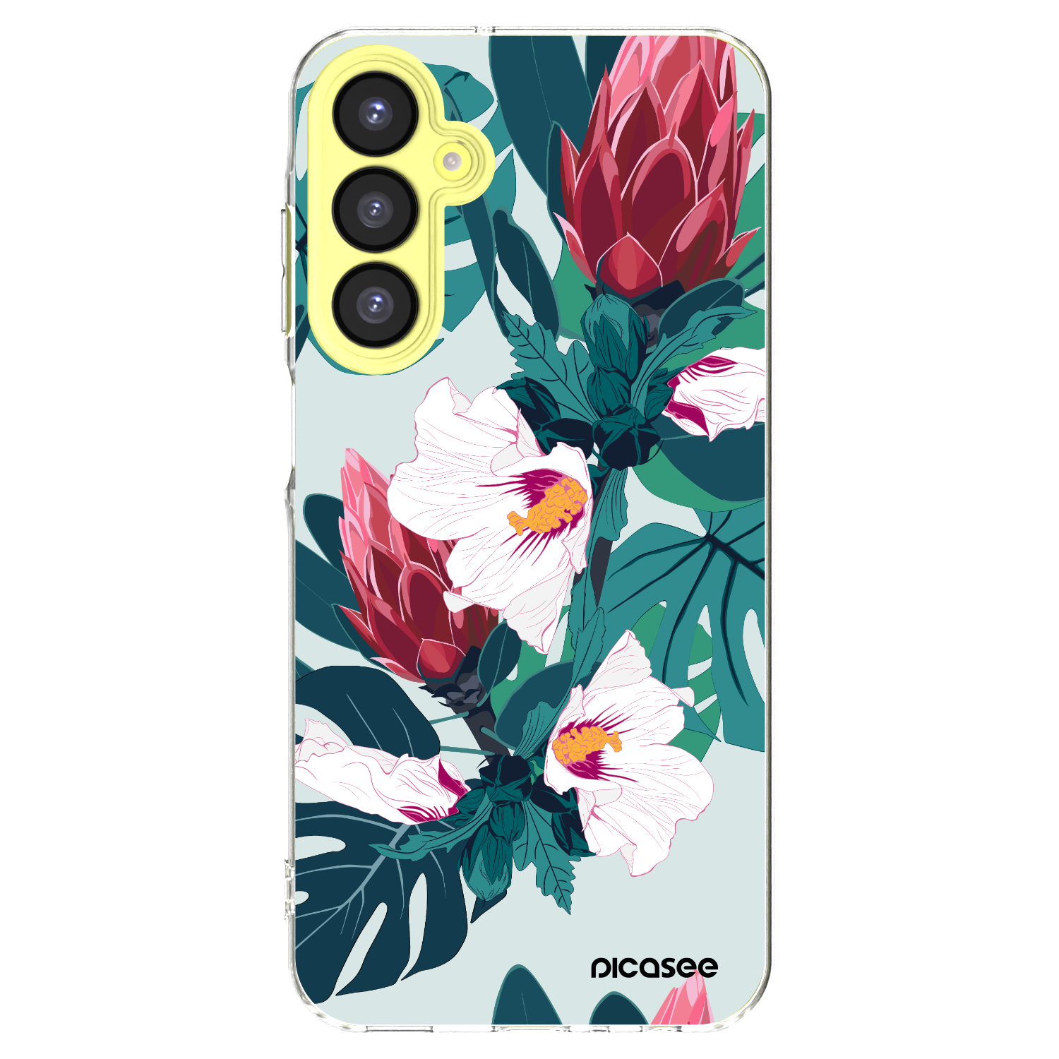 Picasee Samsung Galaxy A25 A256B 5G Hülle - Transparentes Silikon - Rhododendron