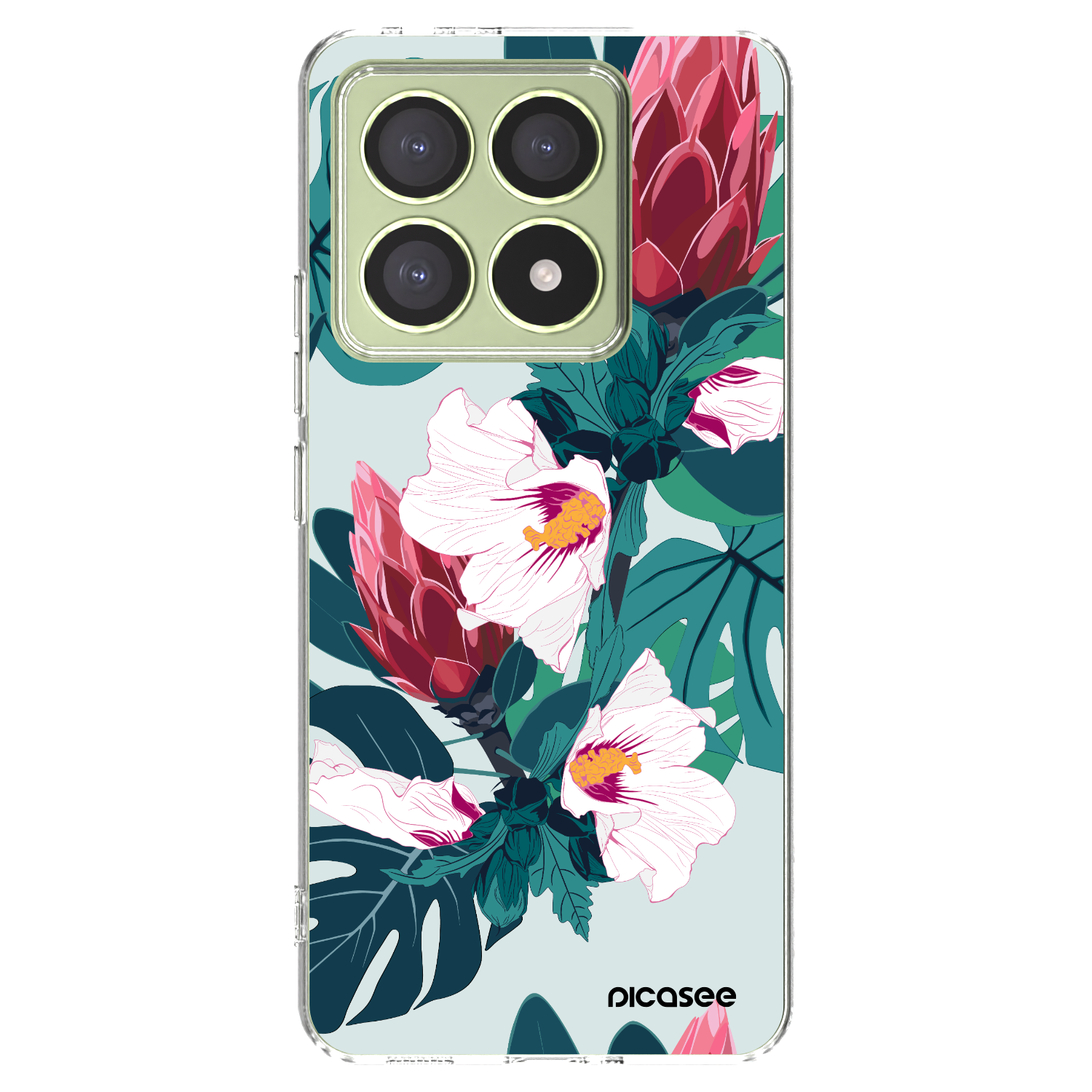 Picasee Xiaomi 14T Hülle - Transparentes Silikon - Rhododendron