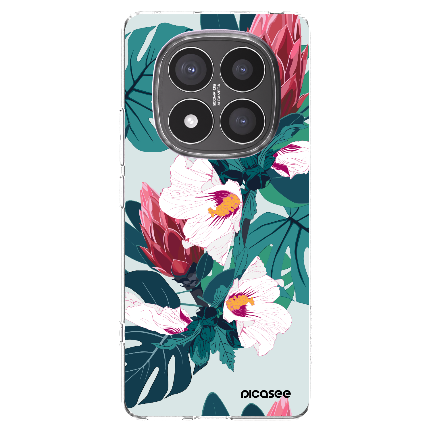 Picasee Xiaomi Redmi Note 14 Pro+ 5G Hülle - Transparentes Silikon - Rhododendron