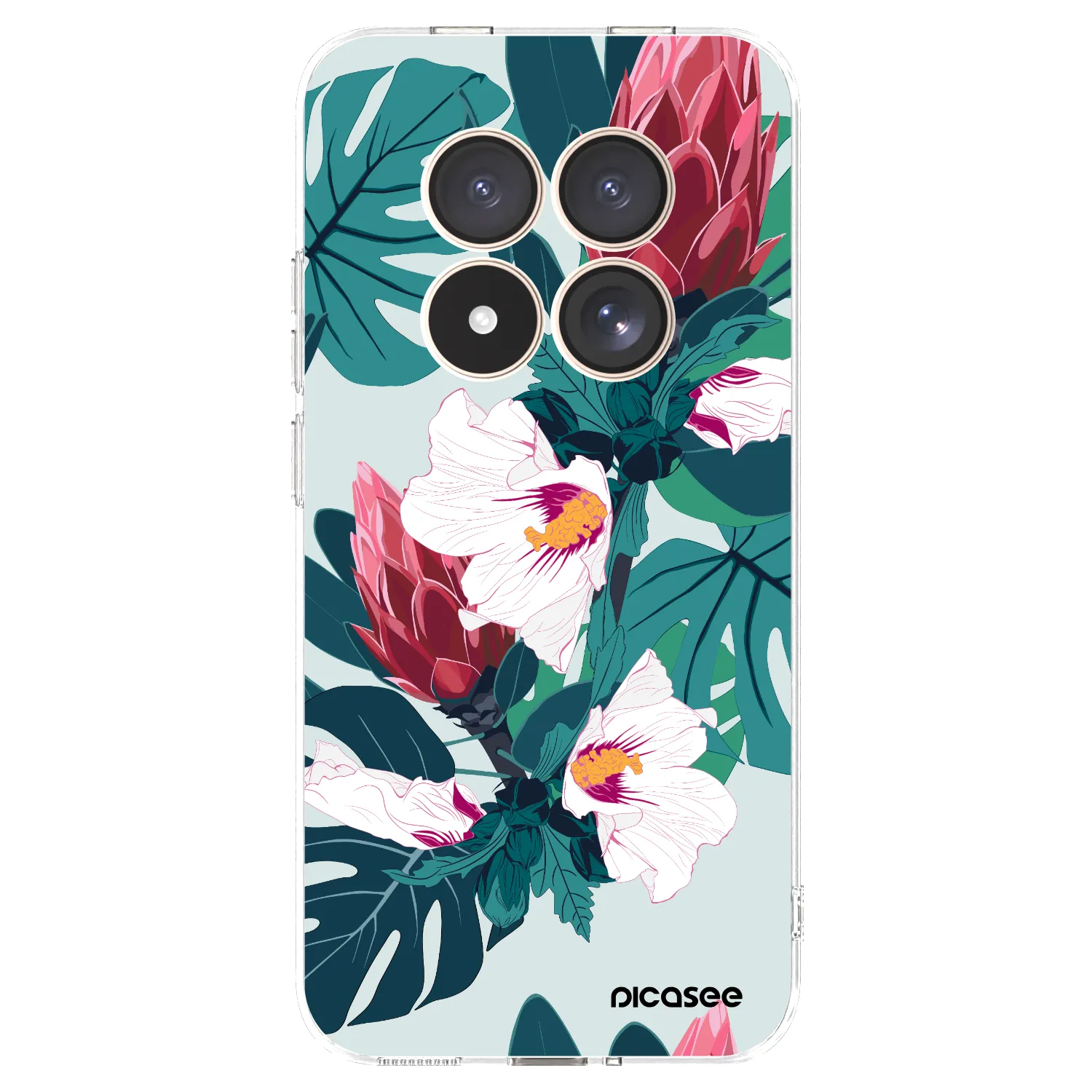 Picasee Xiaomi Redmi Note 15 Pro 4G Hülle - Transparentes Silikon - Rhododendron