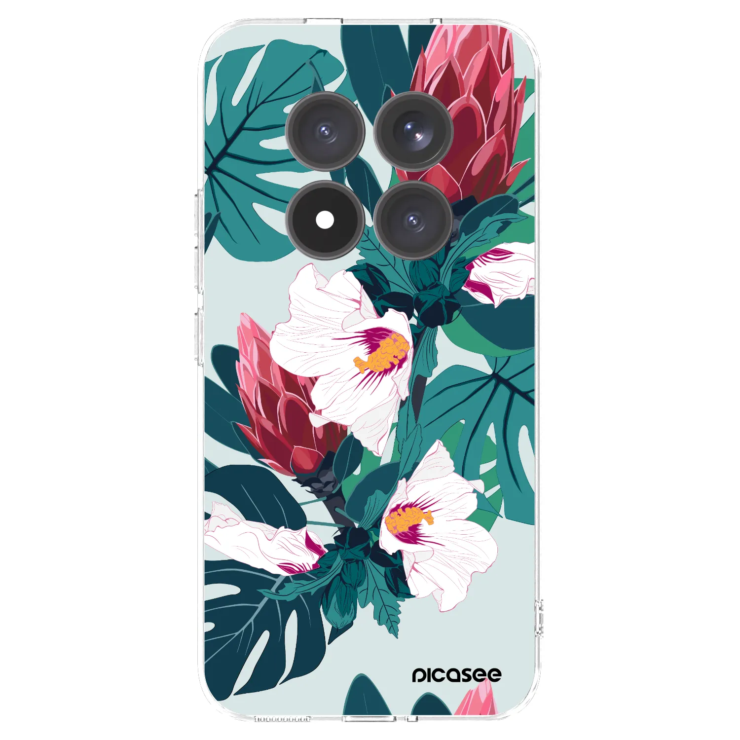 Picasee Xiaomi Redmi Note 15 Pro+ Hülle - Transparentes Silikon - Rhododendron