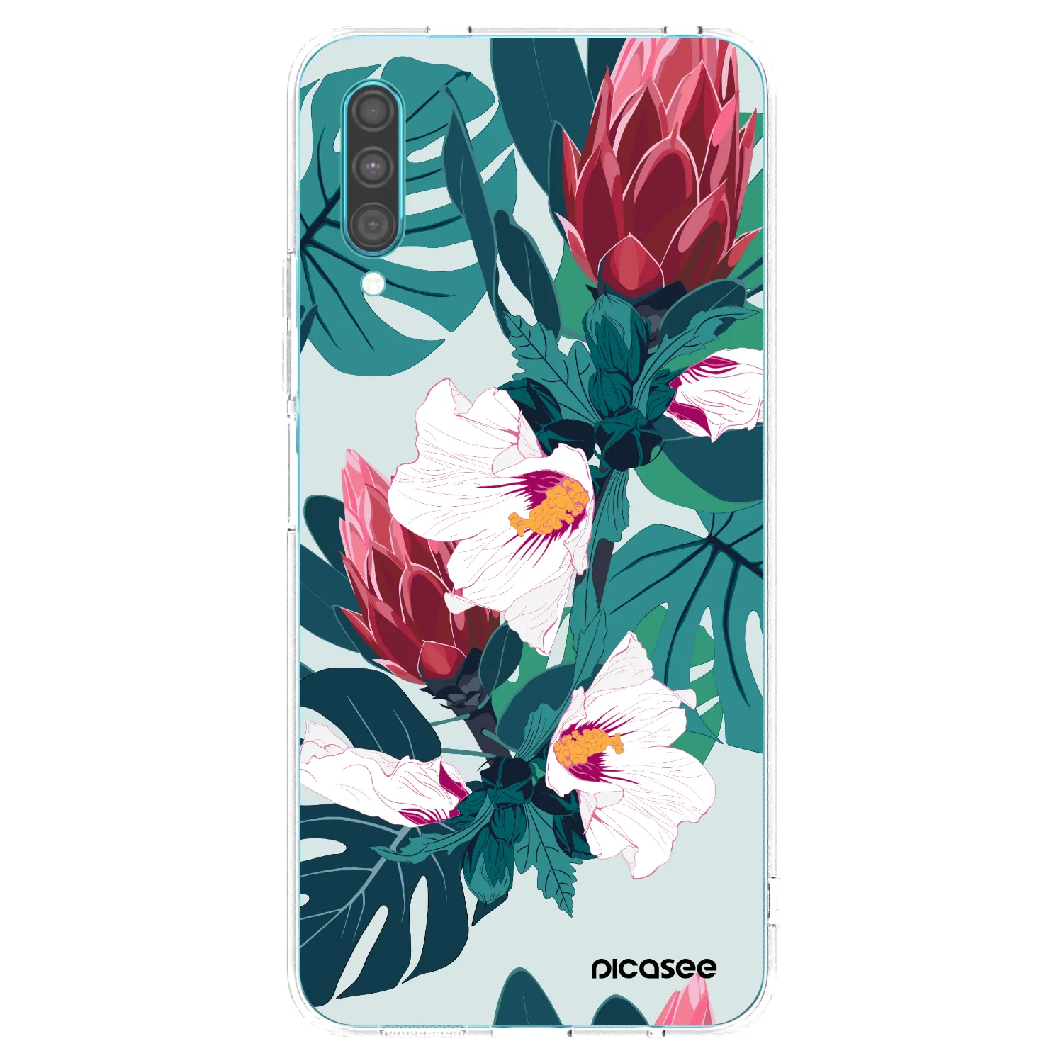 Picasee Samsung Galaxy A30s A307F Hülle - Transparentes Silikon - Rhododendron