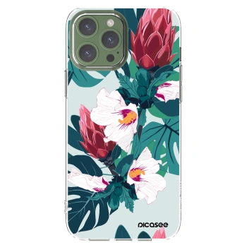 Picasee Apple iPhone 13 Pro Max Hülle - Transparentes Silikon - Rhododendron
