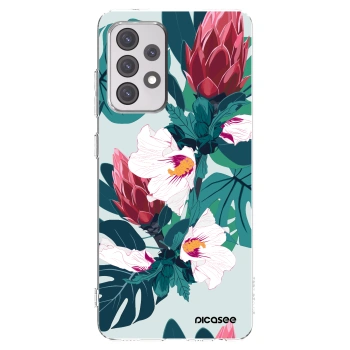 Picasee Samsung Galaxy A52s 5G A528B Hülle - Transparentes Silikon - Rhododendron
