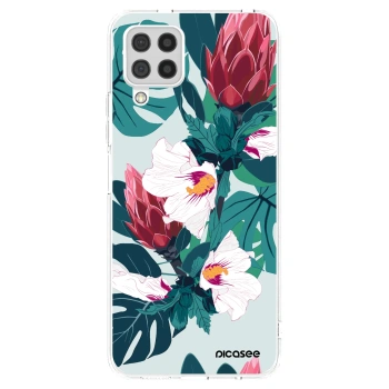 Picasee Samsung Galaxy A22 A225F 4G Hülle - Transparentes Silikon - Rhododendron