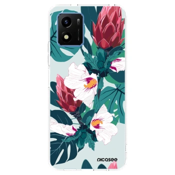 Picasee Vivo Y01 Hülle - Transparentes Silikon - Rhododendron