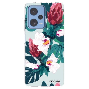 Picasee Xiaomi Redmi Note 12 Pro 5G Hülle - Transparentes Silikon - Rhododendron