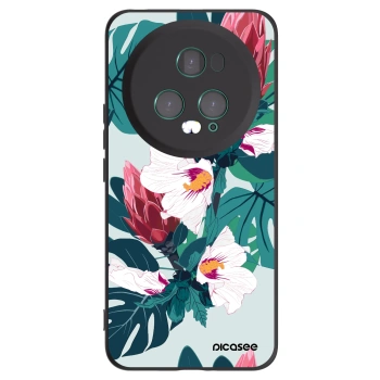 Picasee Honor Magic5 Pro Hülle - Schwarzes Silikon - Rhododendron