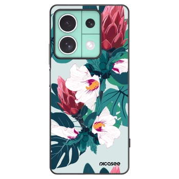 Picasee Xiaomi Redmi Note 13 5G Hülle - Schwarzes Silikon - Rhododendron