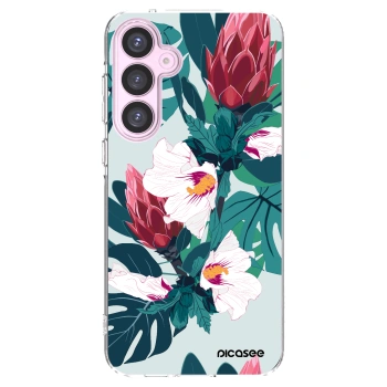 Picasee Samsung Galaxy A55 5G A556B Hülle - Transparentes Silikon - Rhododendron