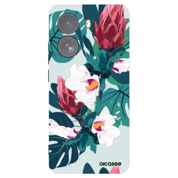 Picasee Xiaomi Poco X7 Hülle - Schwarzes Silikon - Rhododendron