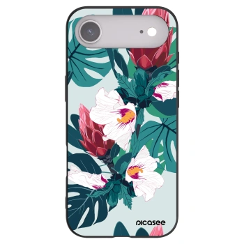 Picasee Apple iPhone Air Hülle - Schwarzes Silikon - Rhododendron