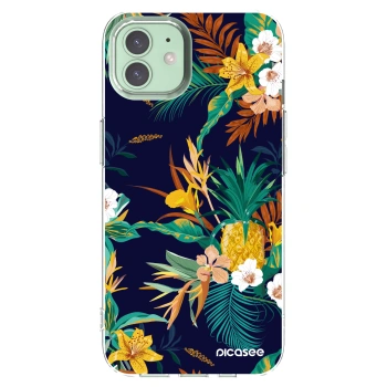 Picasee Apple iPhone 12 Hülle - Transparentes Silikon - Pineapple Color