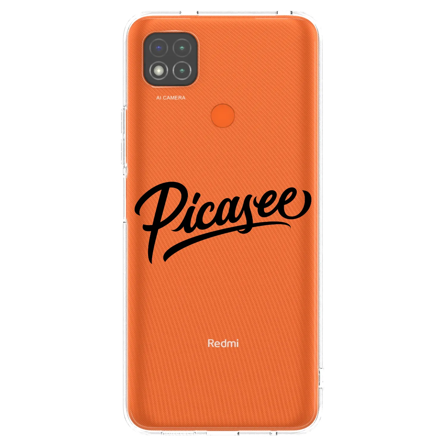 Picasee Xiaomi Redmi 9C Hülle - Transparentes Silikon - Picasee - old logo - black