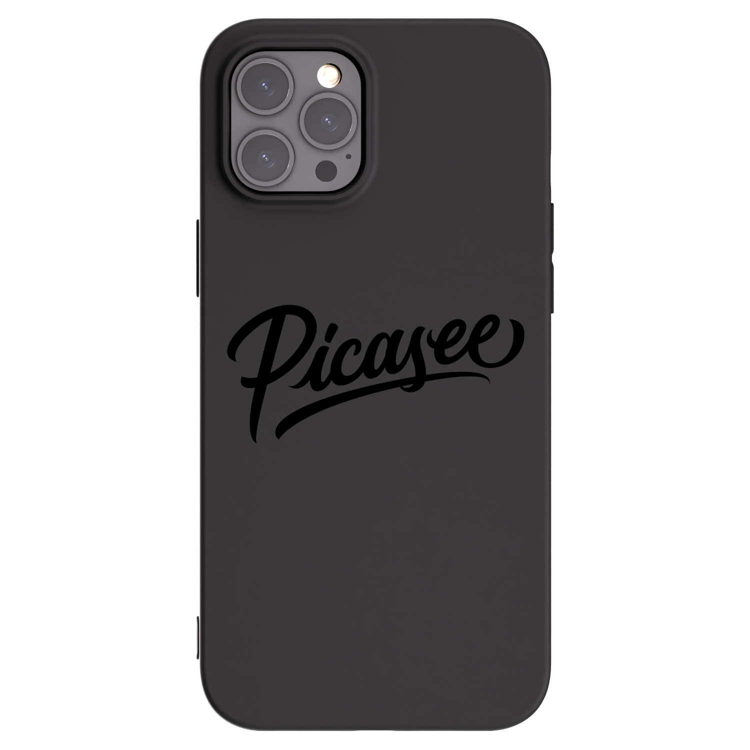 Picasee Apple iPhone 12 Pro Max Hülle - Schwarzes Silikon - Picasee - old logo - black