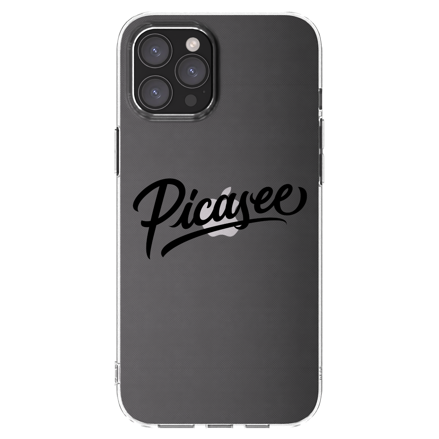 Picasee Apple iPhone 12 Pro Max Hülle - Transparentes Silikon - Picasee - old logo - black