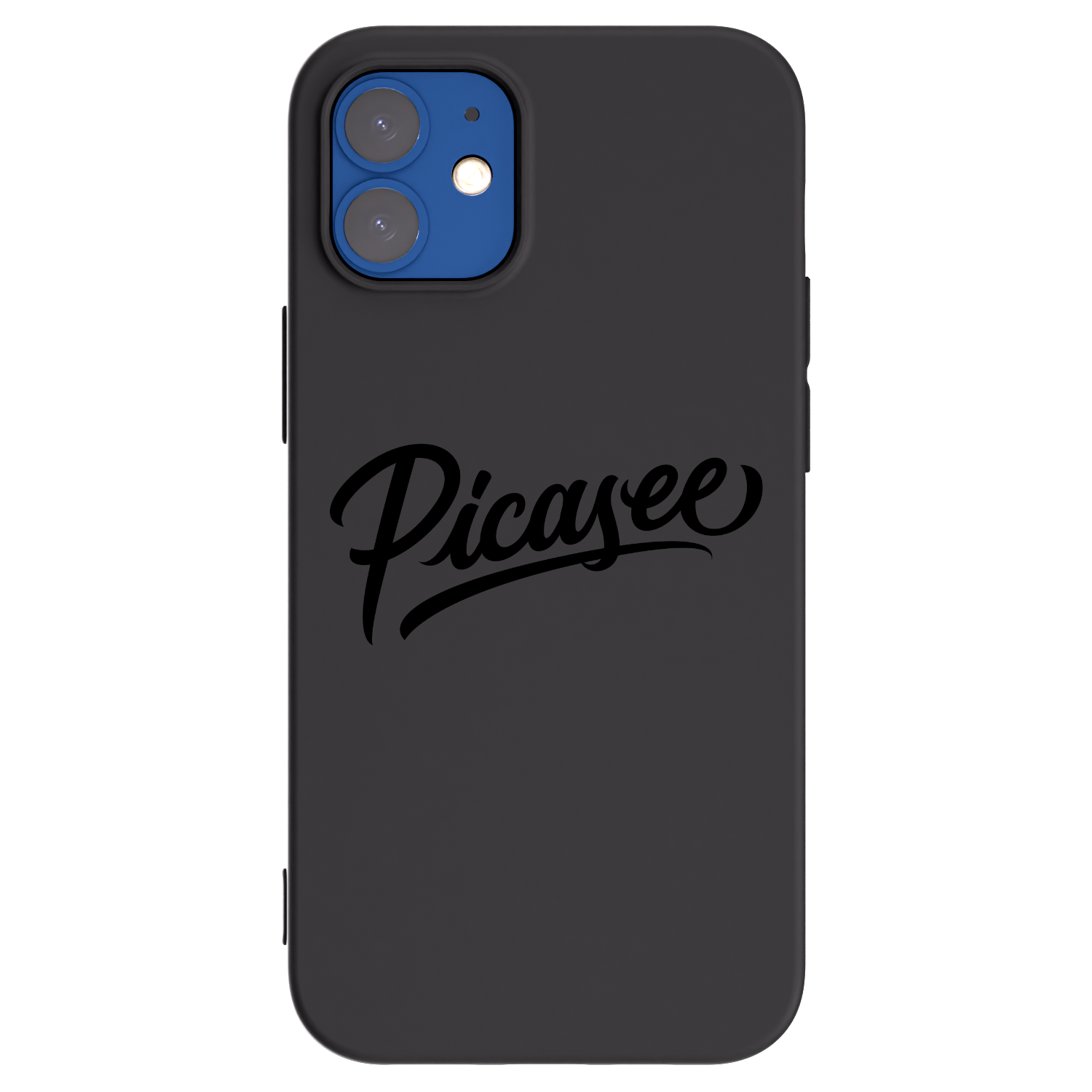 Picasee Apple iPhone 12 mini Hülle - Schwarzes Silikon - Picasee - old logo - black