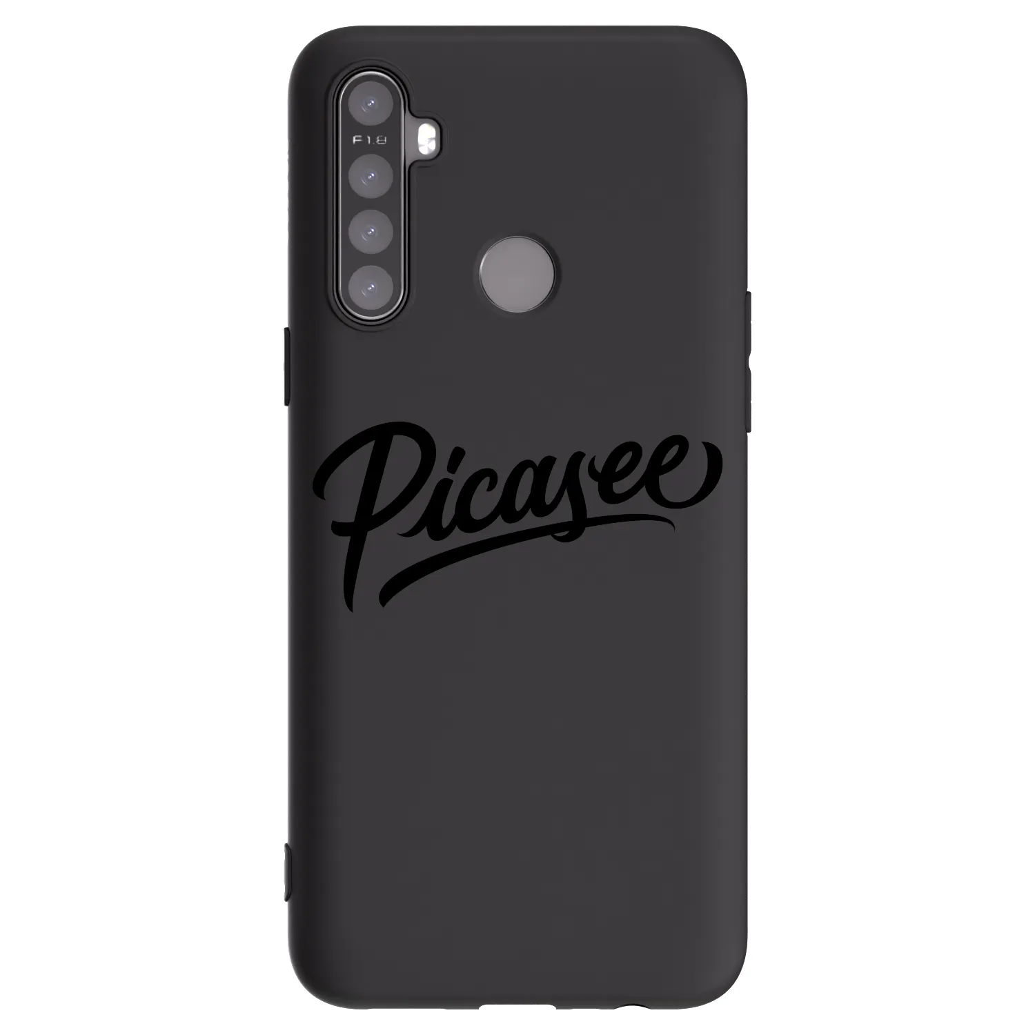Picasee Realme 6i Hülle - Schwarzes Silikon - Picasee - old logo - black