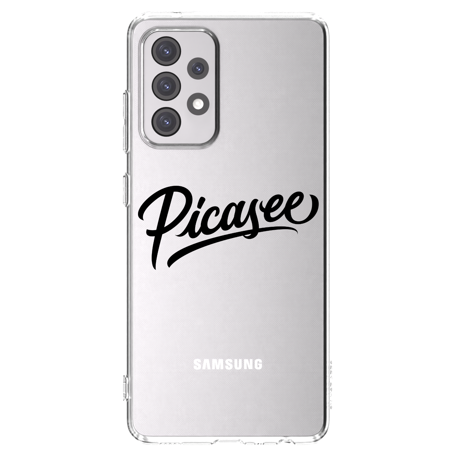 Picasee Samsung Galaxy A52 5G A525F Hülle - Transparentes Silikon - Picasee - old logo - black