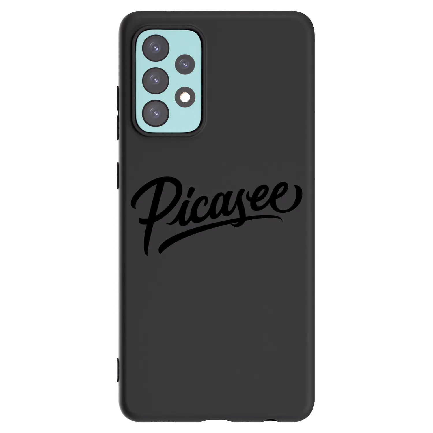 Picasee Samsung Galaxy A72 A725F Hülle - Schwarzes Silikon - Picasee - old logo - black