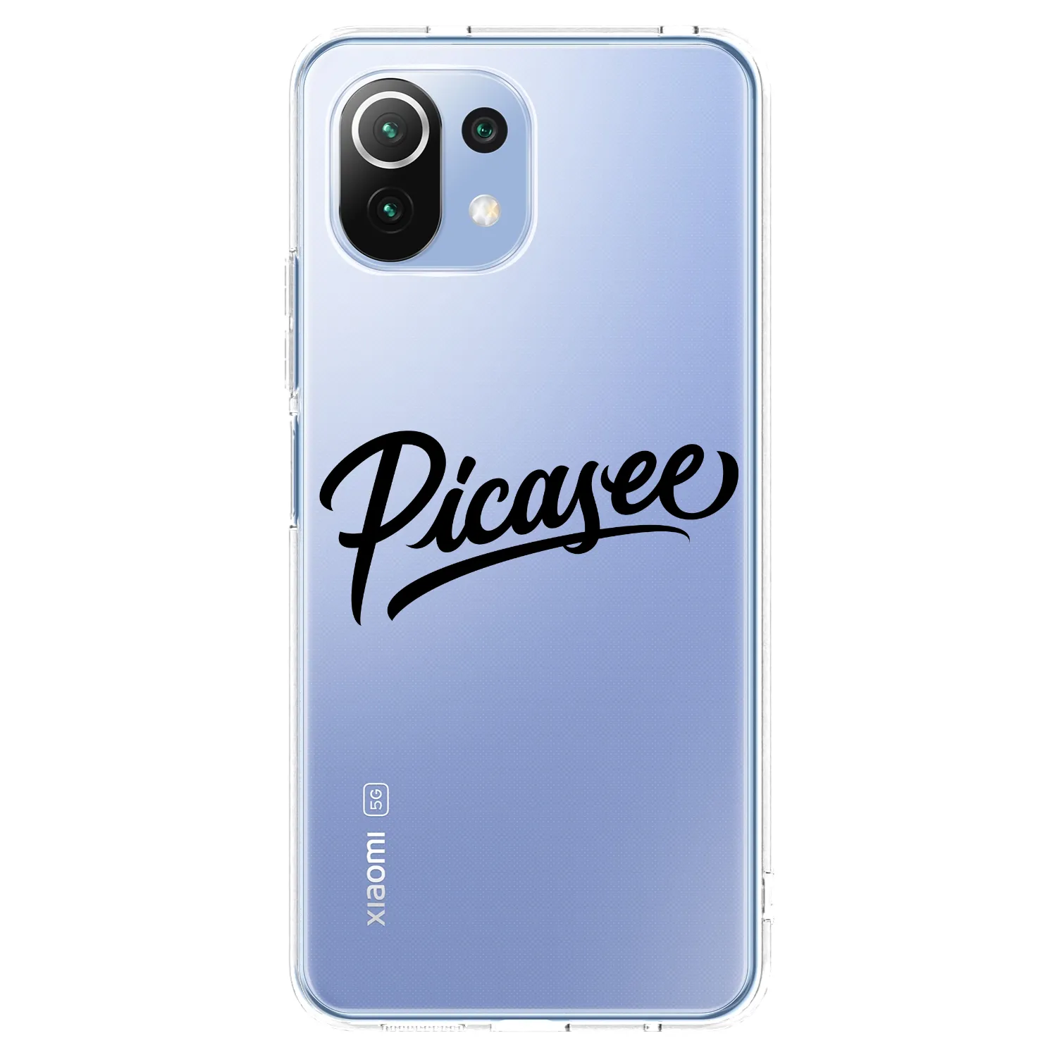 Picasee Xiaomi Mi 11 Lite Hülle - Transparentes Silikon - Picasee - old logo - black