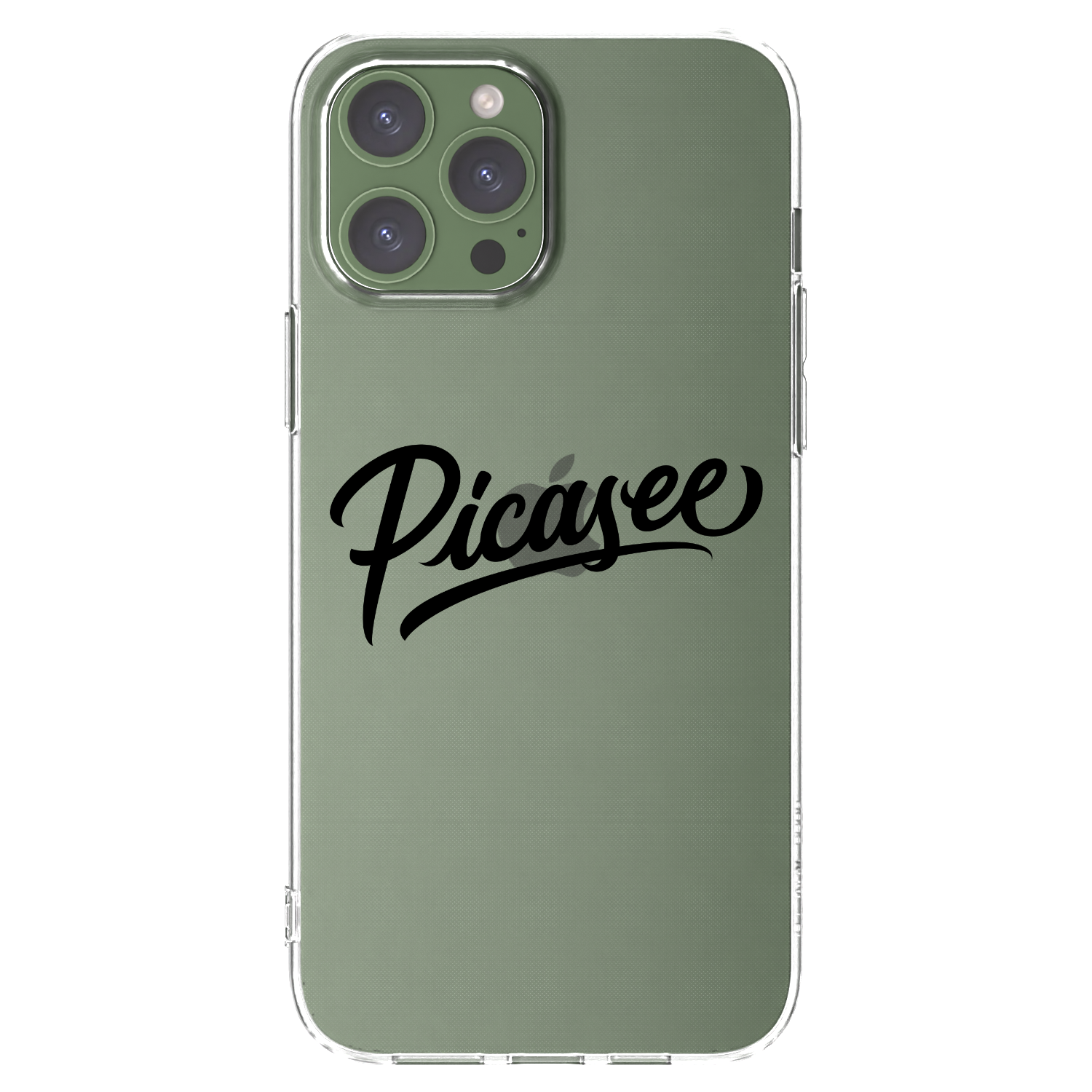 Picasee Apple iPhone 13 Pro Max Hülle - Transparentes Silikon - Picasee - old logo - black