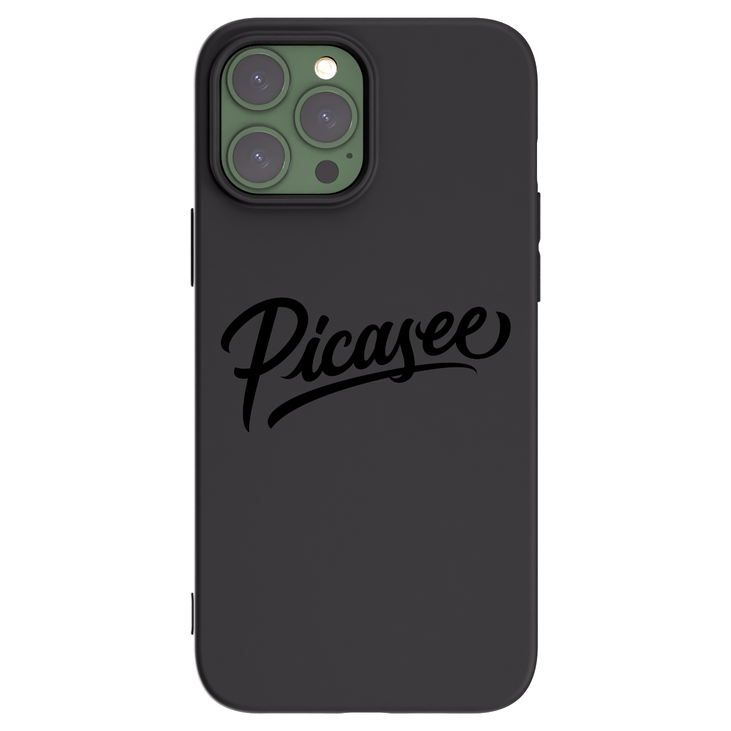 Picasee Apple iPhone 13 Pro Max Hülle - Schwarzes Silikon - Picasee - old logo - black