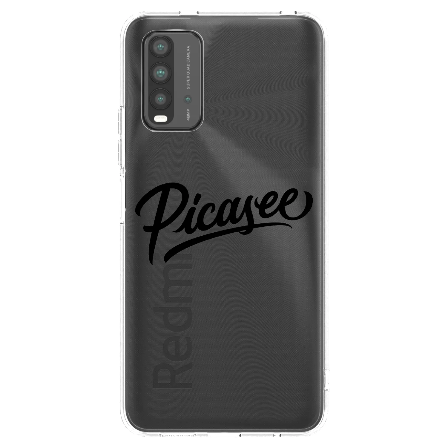 Picasee Xiaomi Redmi 9T Hülle - Schwarzes Silikon - Picasee - old logo - black