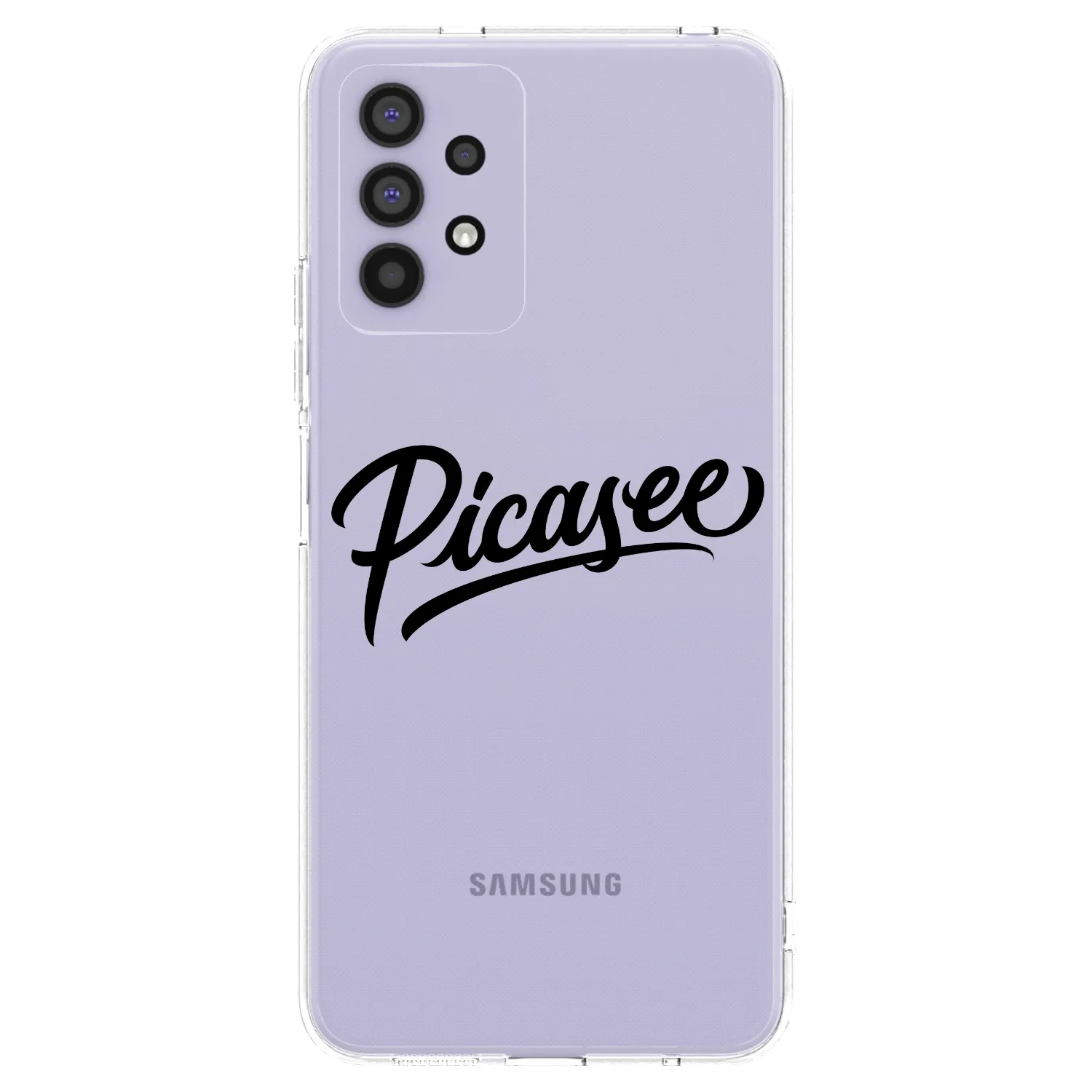 Picasee Samsung Galaxy A32 4G SM-A325F Hülle - Transparentes Silikon - Picasee - old logo - black
