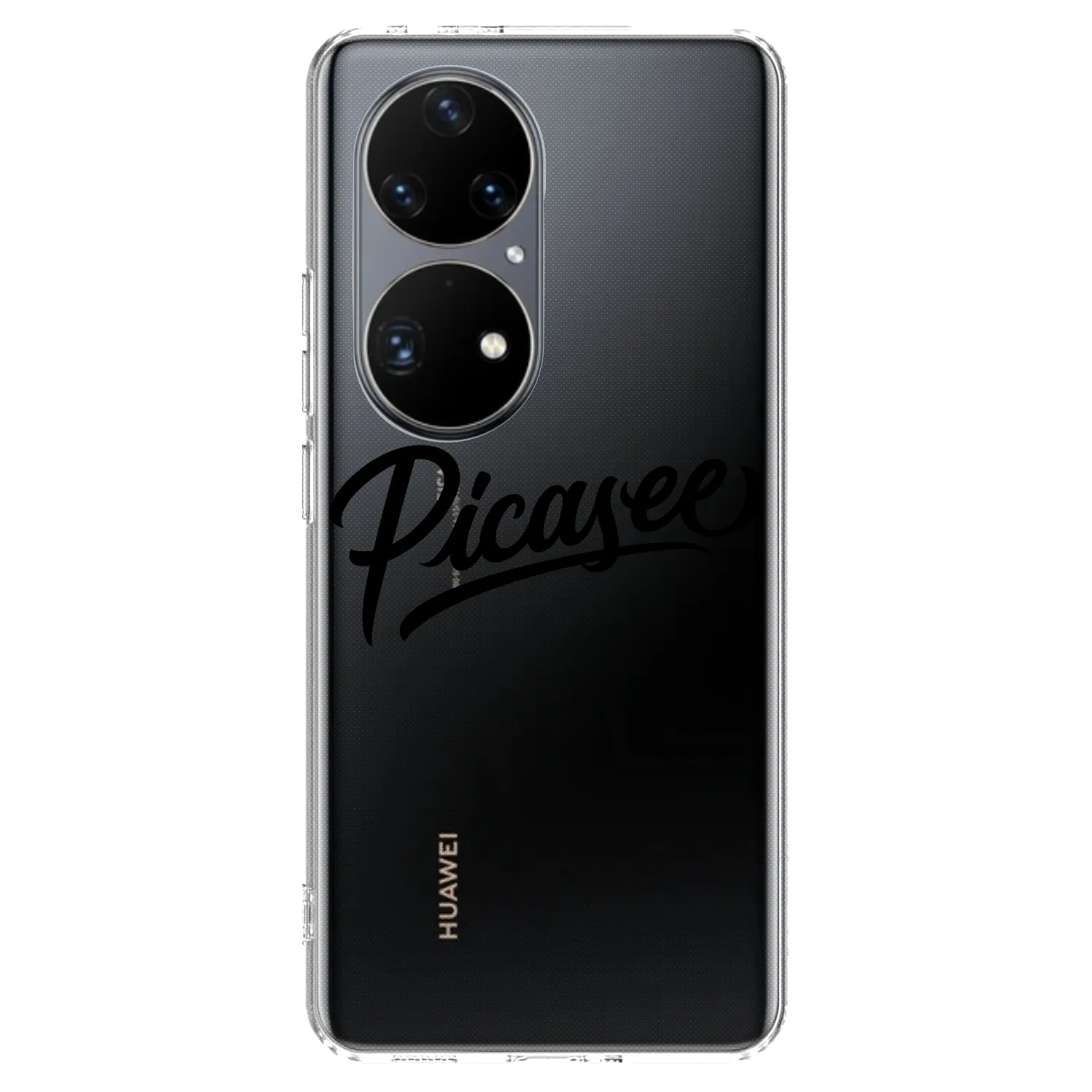 Picasee Huawei P50 Hülle - Transparentes Silikon - Picasee - old logo - black