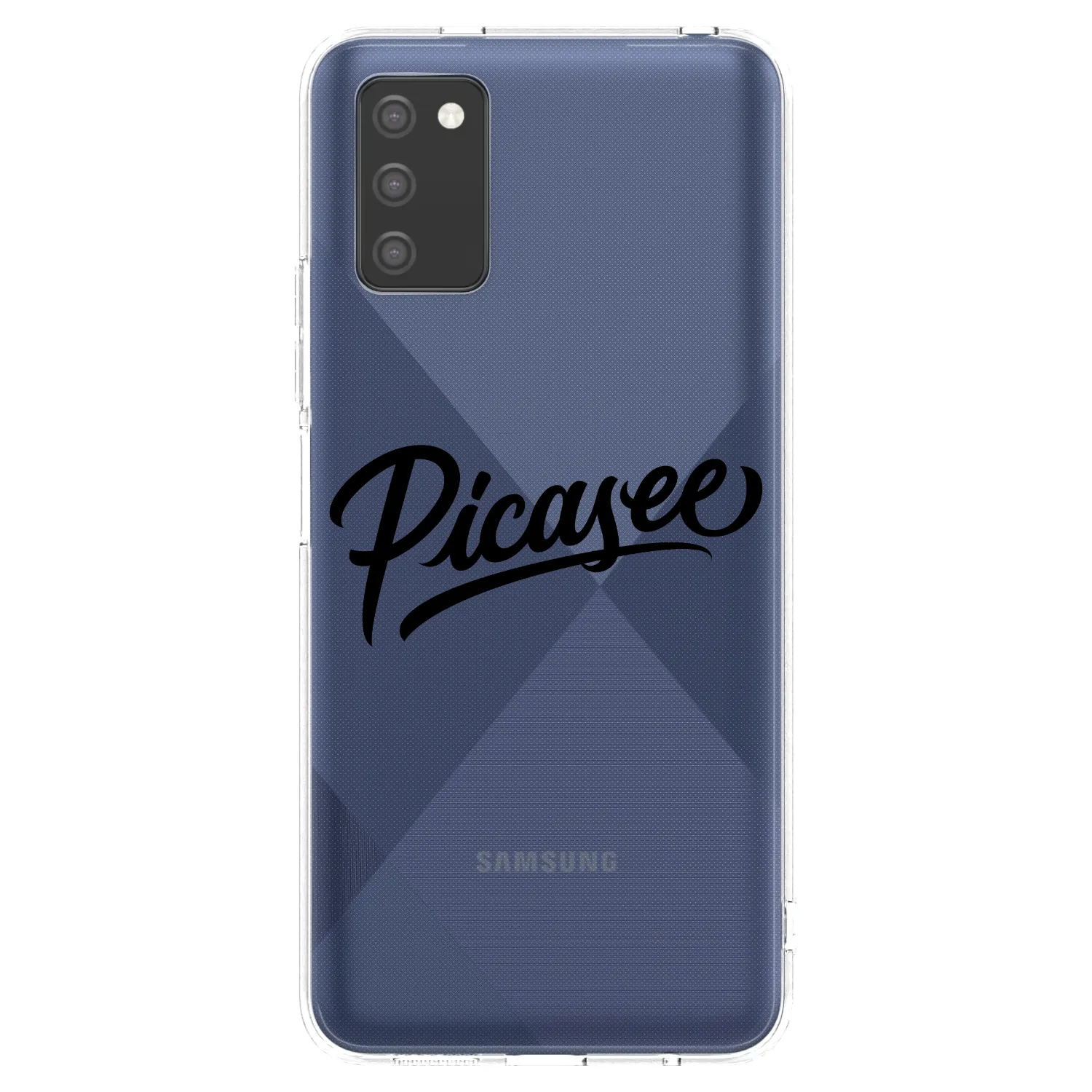 Picasee Samsung Galaxy A02s A025G Hülle - Transparentes Silikon - Picasee - old logo - black
