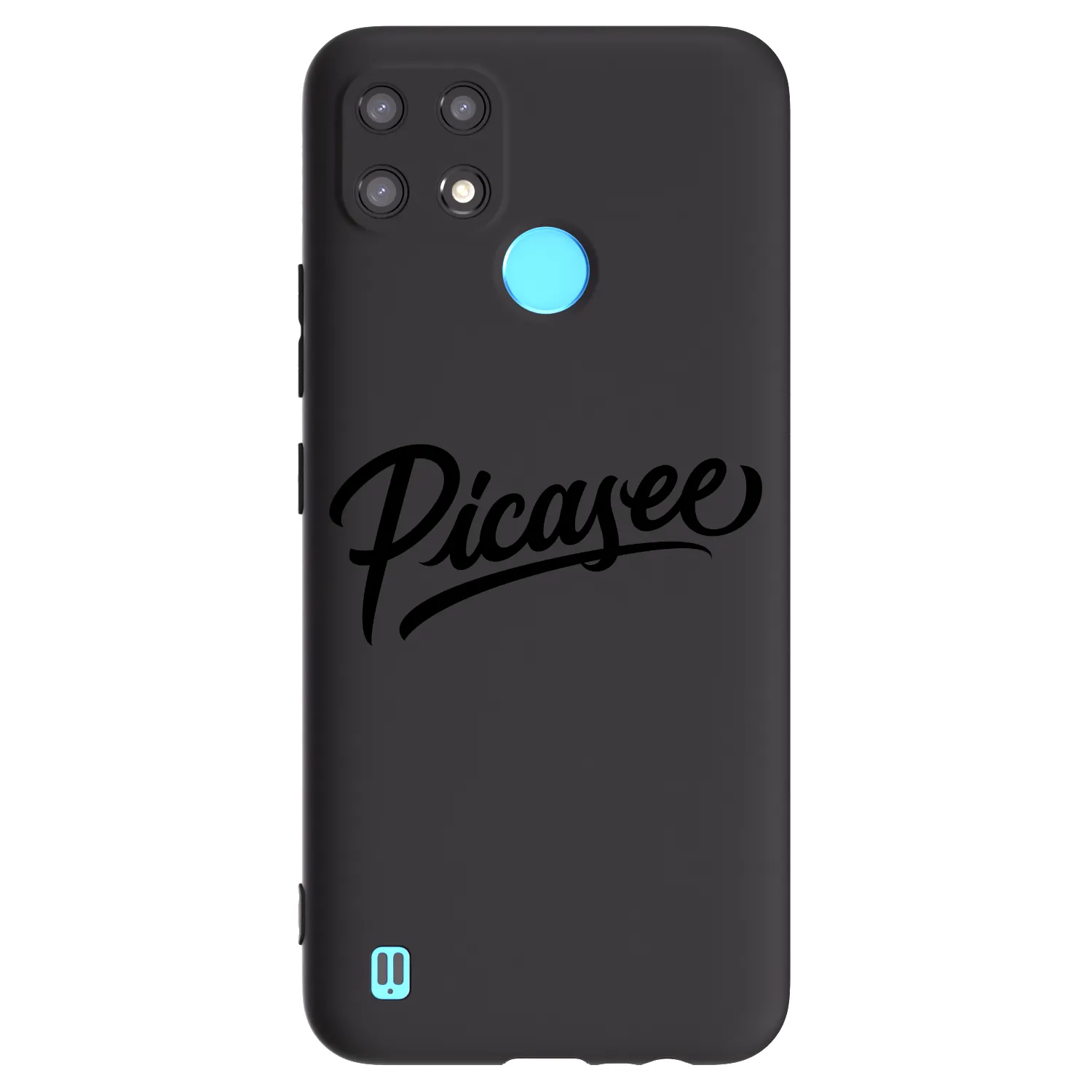 Picasee Realme C21 Hülle - Schwarzes Silikon - Picasee - old logo - black