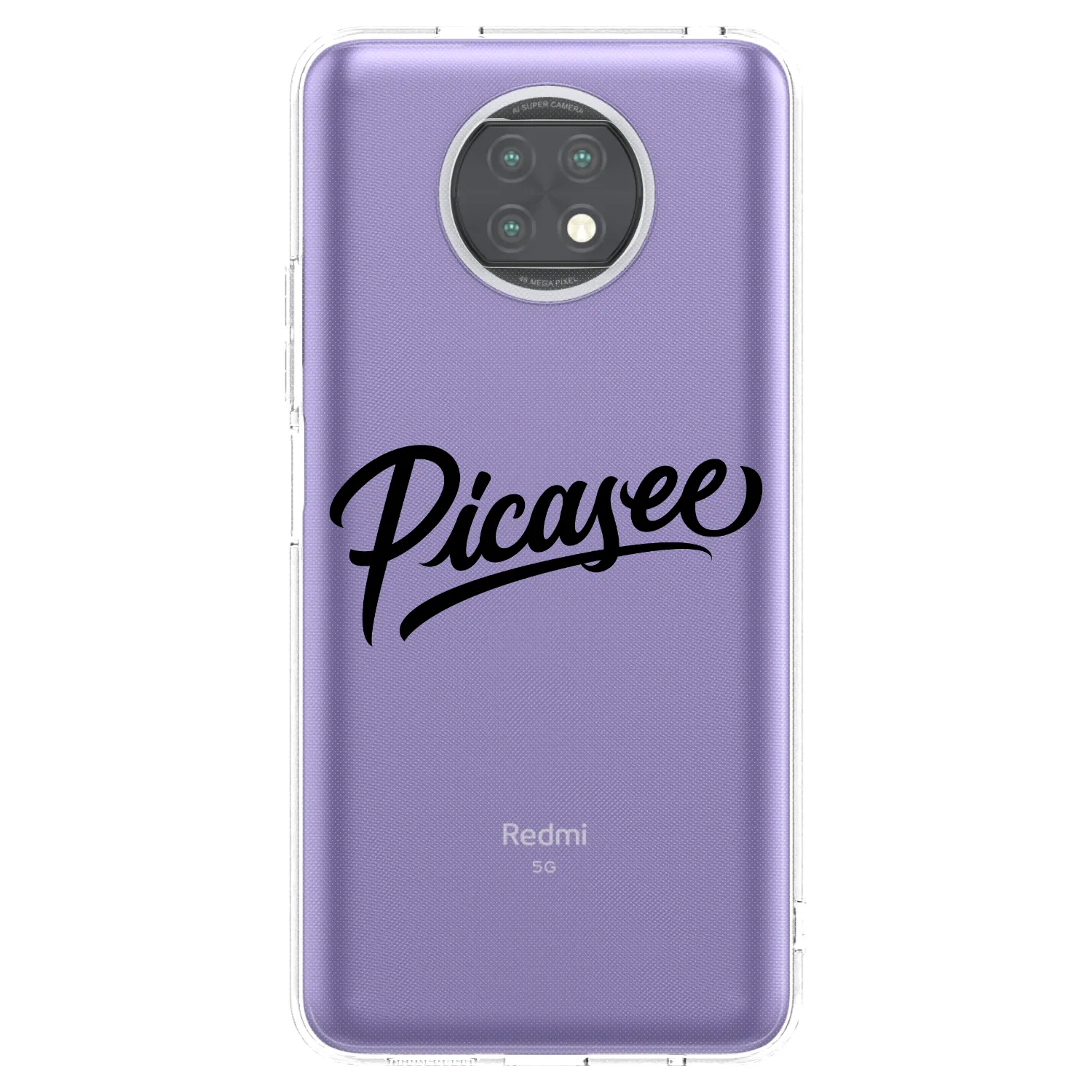 Picasee Xiaomi Redmi Note 9T Hülle - Transparentes Silikon - Picasee - old logo - black