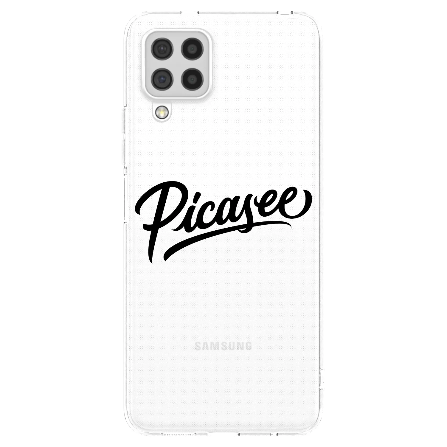 Picasee Samsung Galaxy A22 A225F 4G Hülle - Transparentes Silikon - Picasee - old logo - black