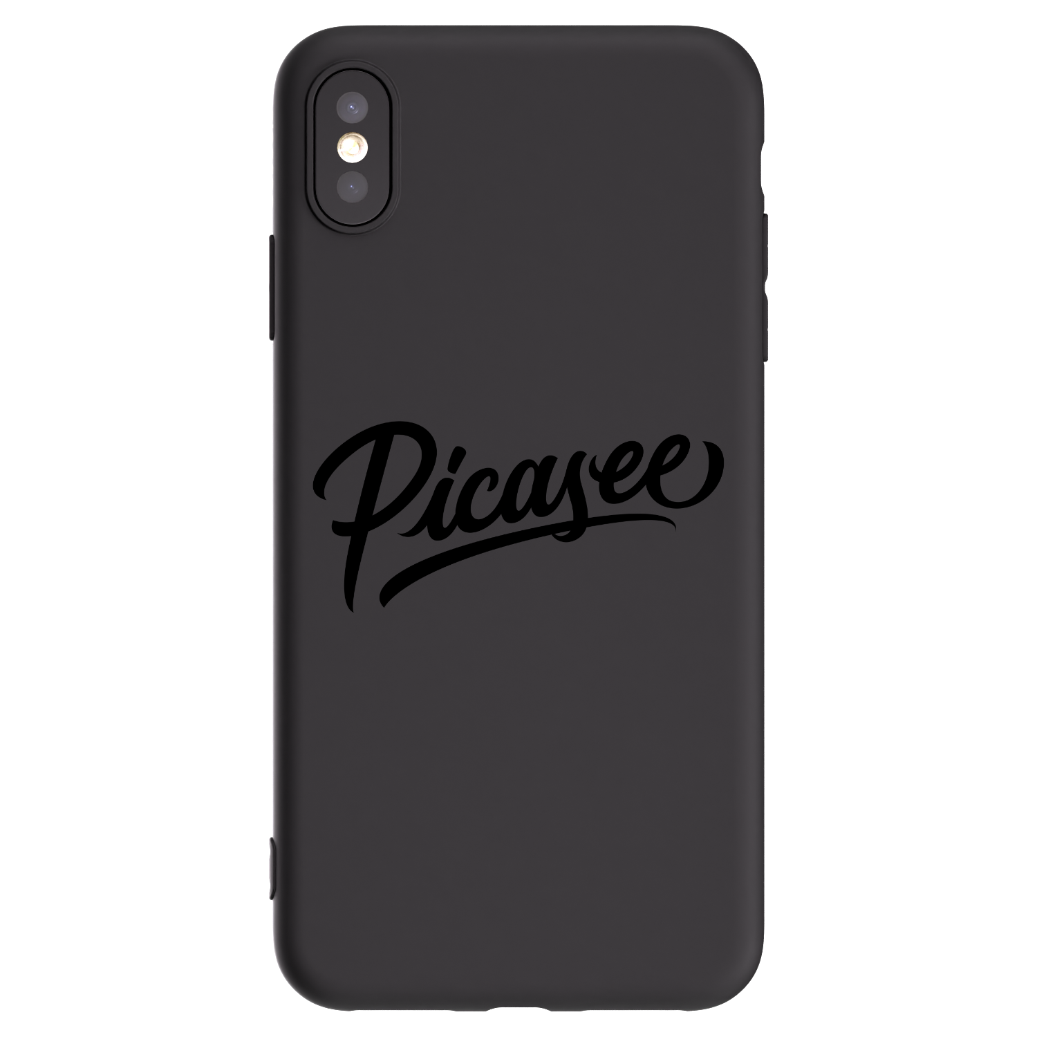 Picasee Apple iPhone XS Max Hülle - Schwarzes Silikon - Picasee - old logo - black