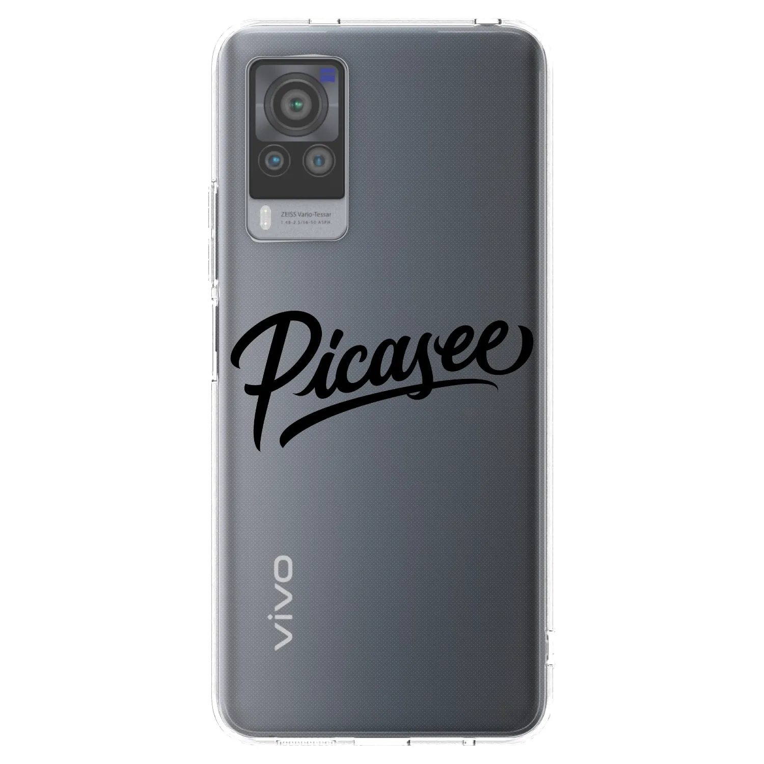 Picasee Vivo X60 Pro 5G Hülle - Transparentes Silikon - Picasee - old logo - black
