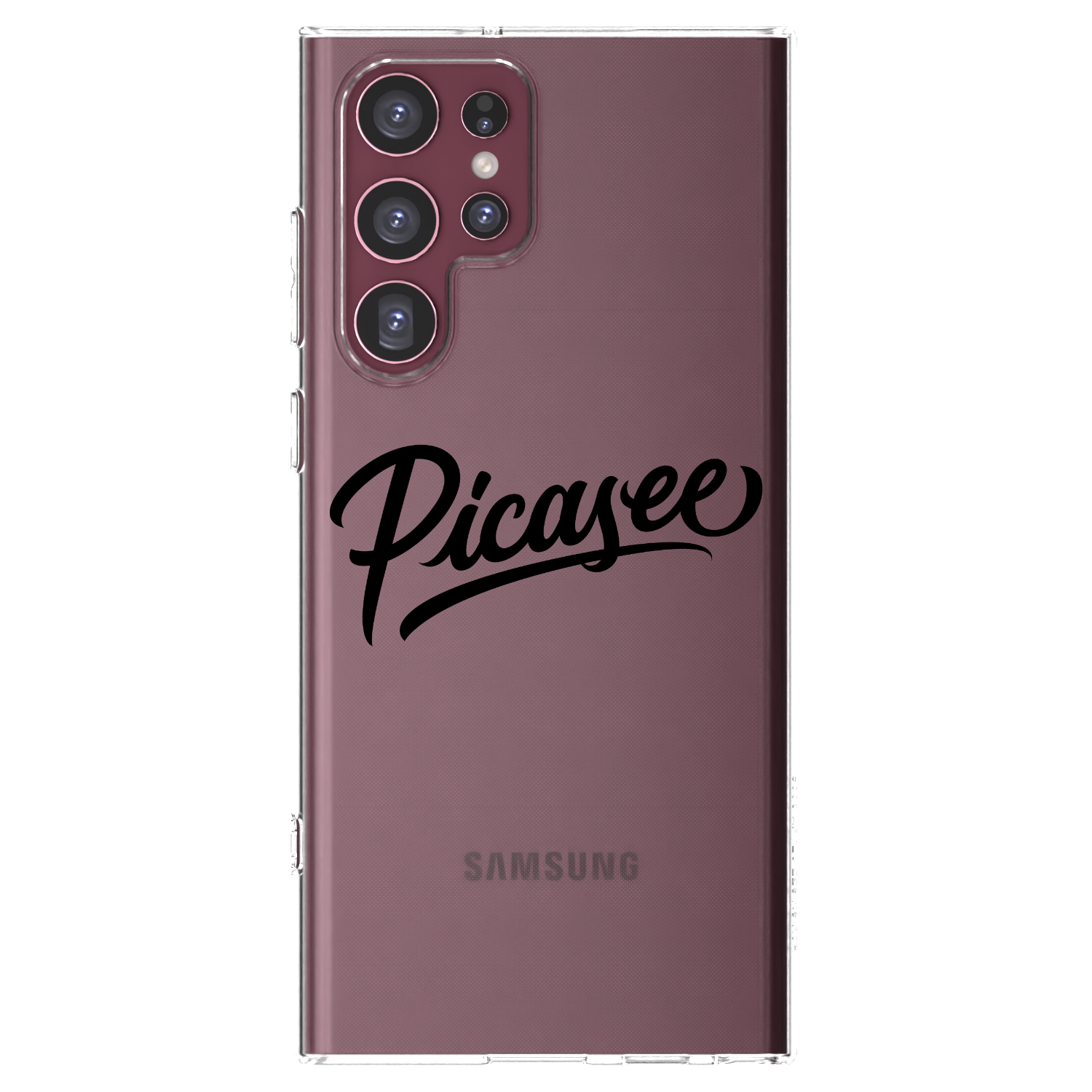 Picasee Samsung Galaxy S22 Ultra 5G Hülle - Transparentes Silikon - Picasee - old logo - black