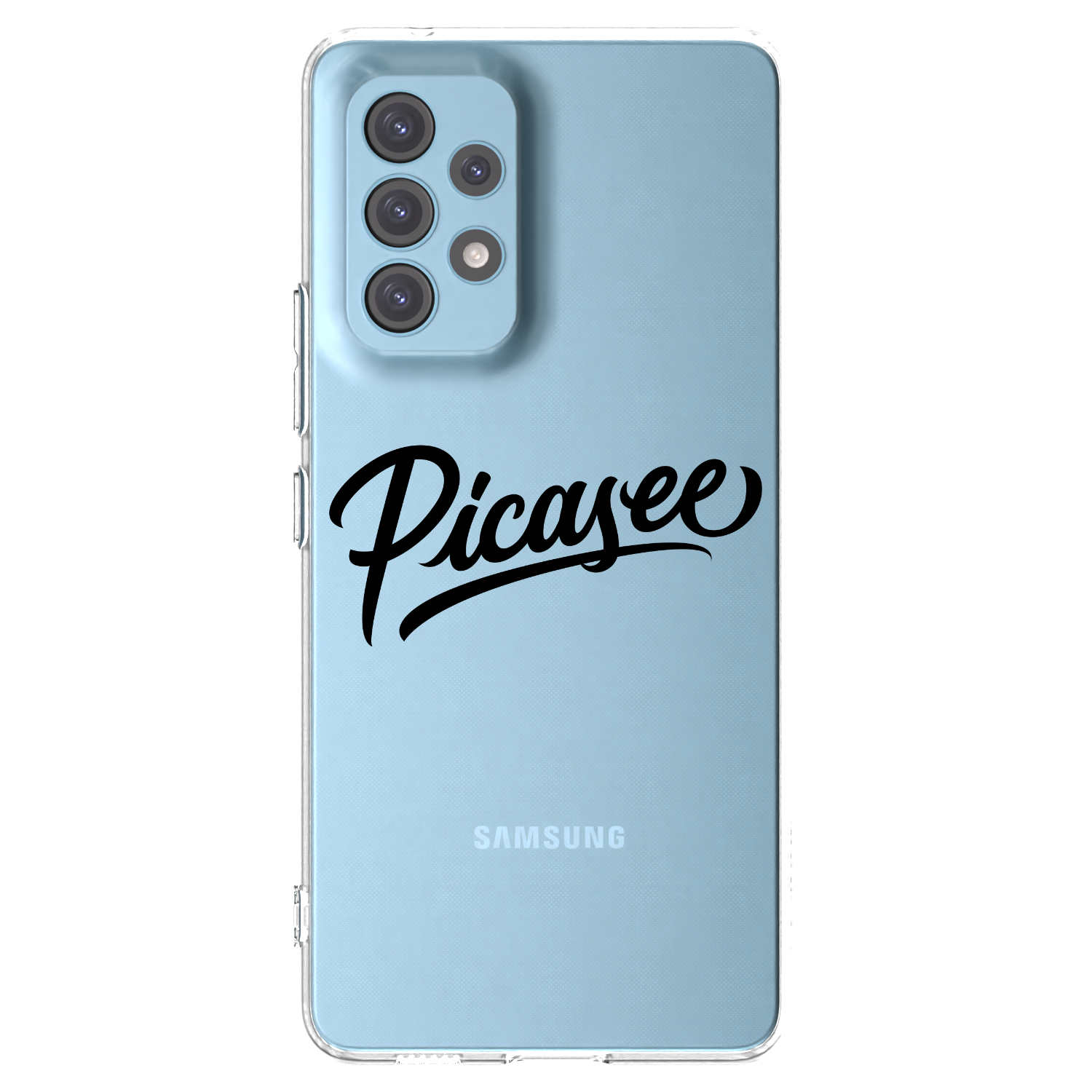 Picasee Samsung Galaxy A53 5G A536 Hülle - Transparentes Silikon - Picasee - old logo - black