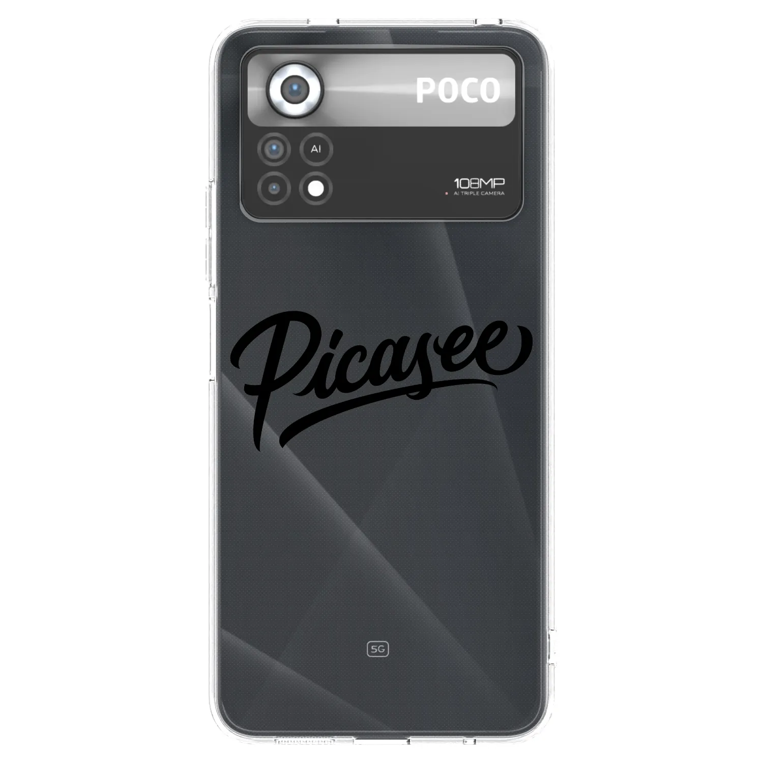 Picasee Xiaomi Poco X4 Pro 5G Hülle - Transparentes Silikon - Picasee - old logo - black