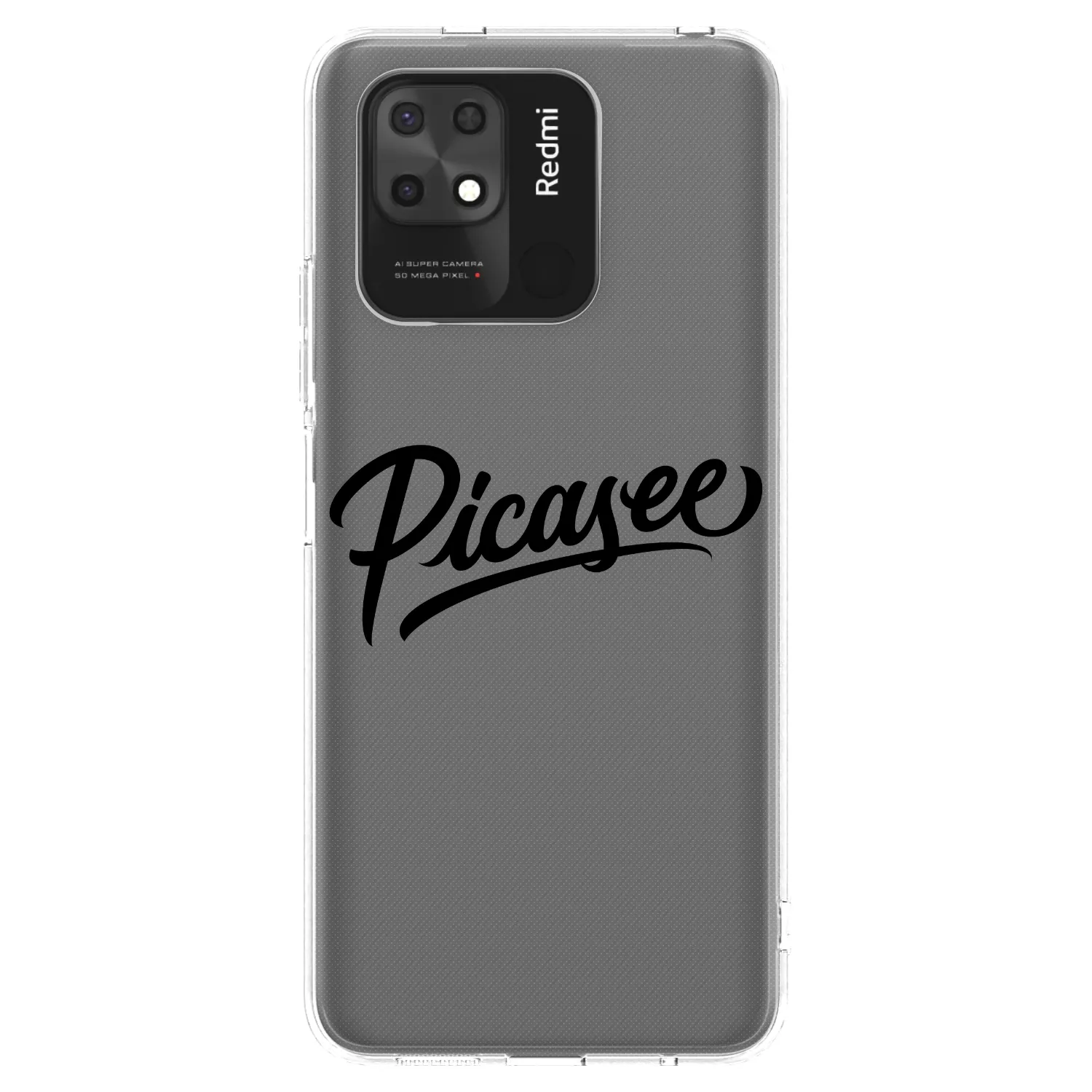 Picasee Xiaomi Redmi 10C Hülle - Transparentes Silikon - Picasee - old logo - black