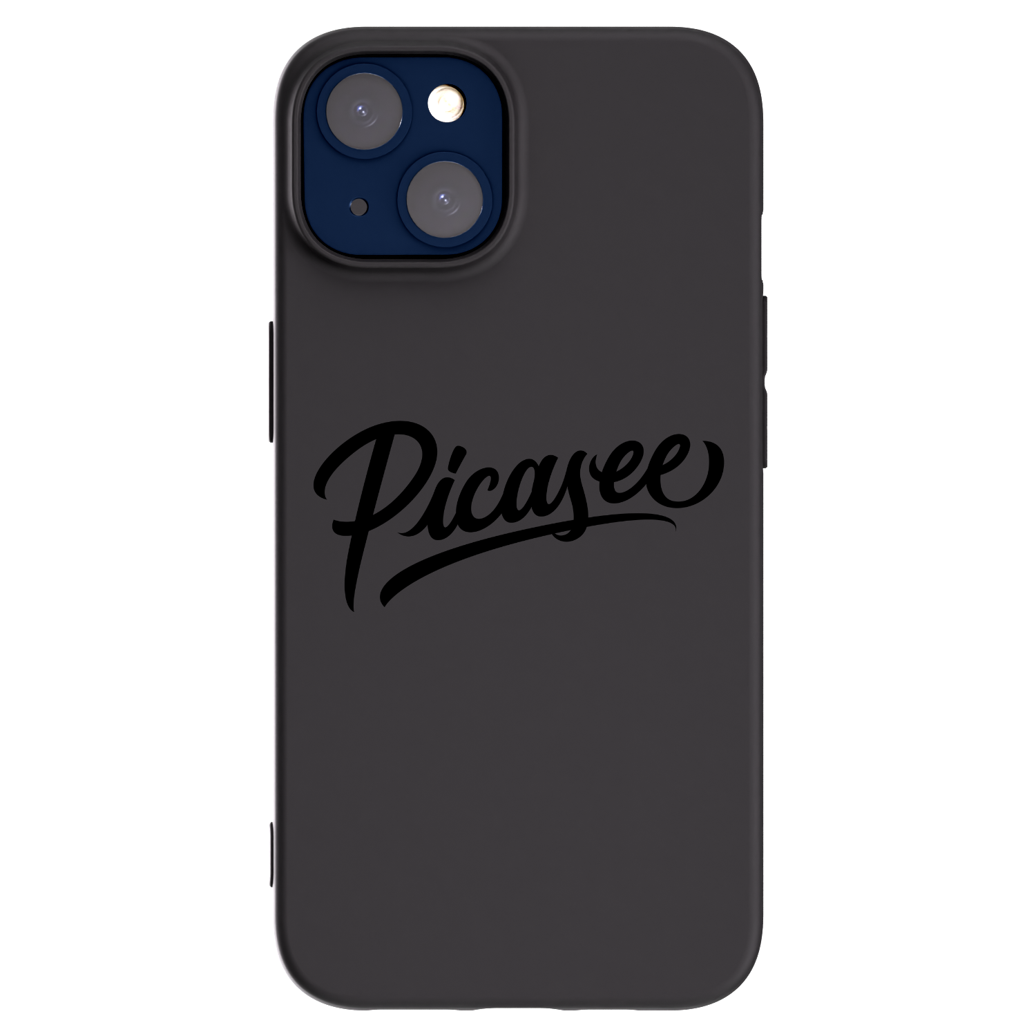 Picasee Apple iPhone 14 Hülle - Schwarzes Silikon - Picasee - old logo - black