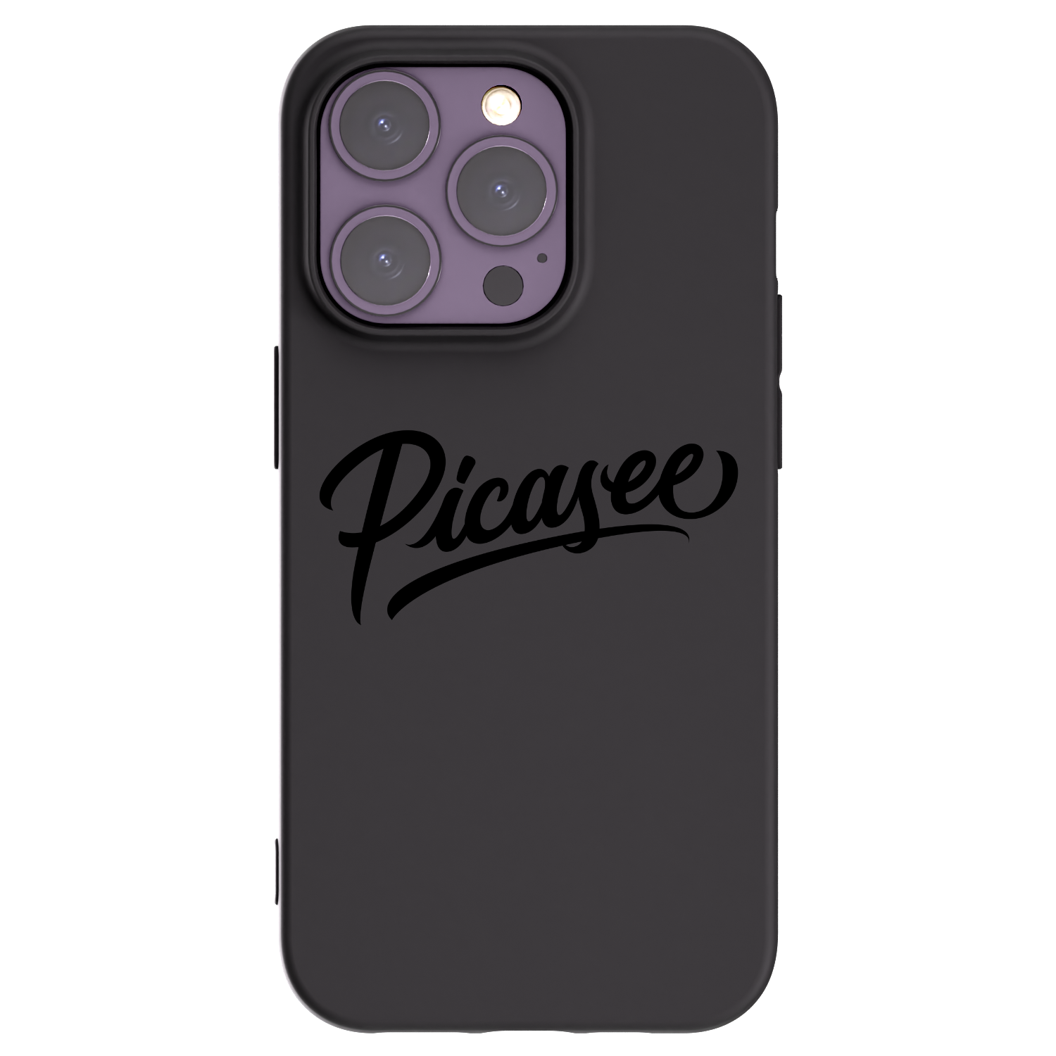 Picasee Apple iPhone 14 Pro Hülle - Schwarzes Silikon - Picasee - old logo - black