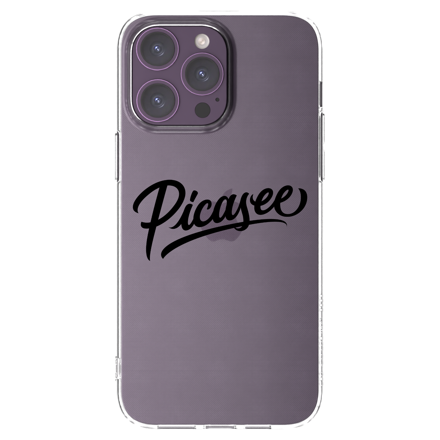Picasee Apple iPhone 14 Pro Max Hülle - Transparentes Silikon - Picasee - old logo - black