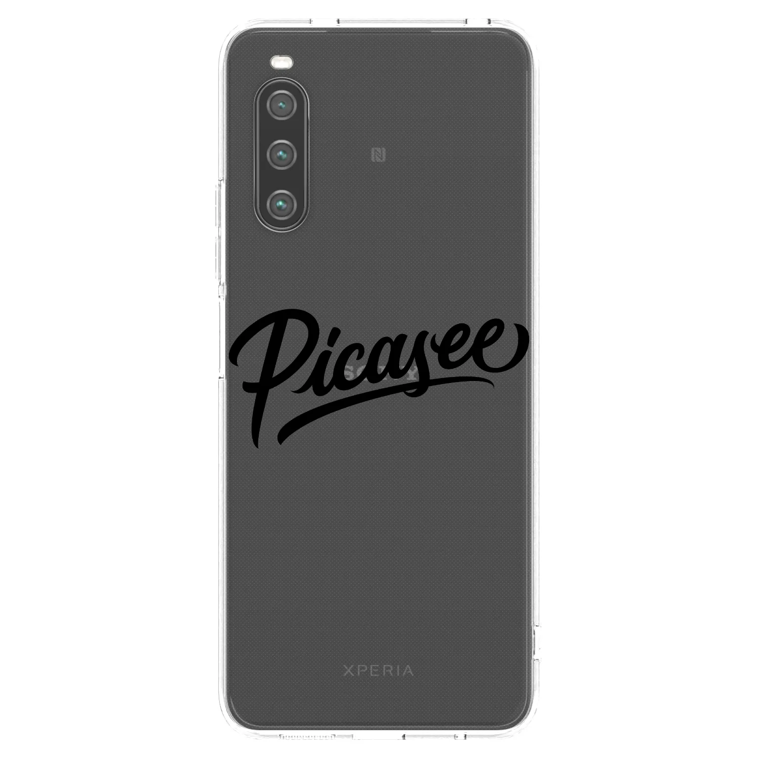 Picasee Sony Xperia 10 IV 5G Hülle - Transparentes Silikon - Picasee - old logo - black