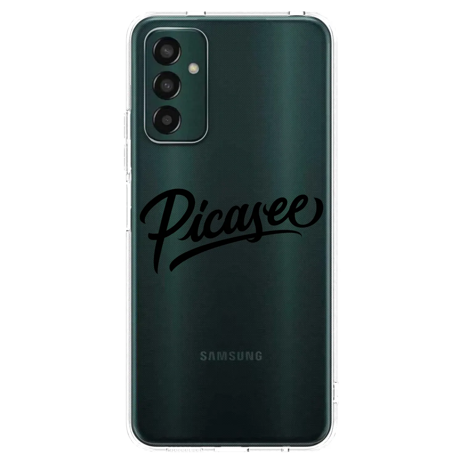 Picasee Samsung Galaxy M13 M135F Hülle - Transparentes Silikon - Picasee - old logo - black