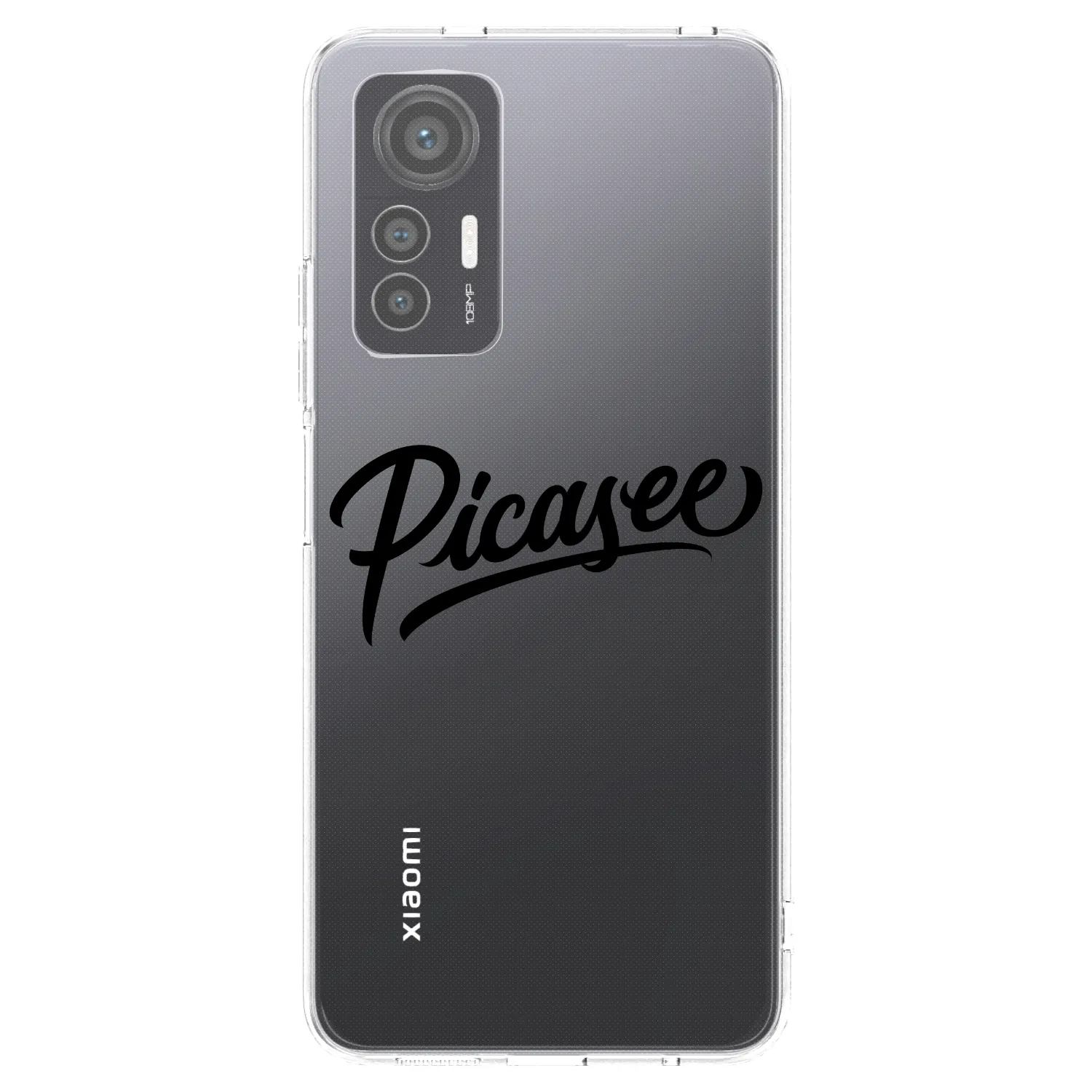 Picasee Xiaomi 12 Lite Hülle - Transparentes Silikon - Picasee - old logo - black