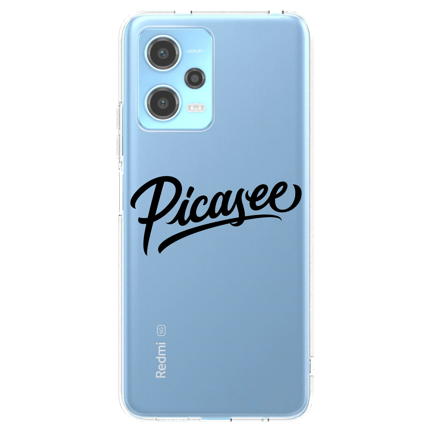 Picasee Xiaomi Redmi Note 12 5G Hülle - Transparentes Silikon - Picasee - old logo - black