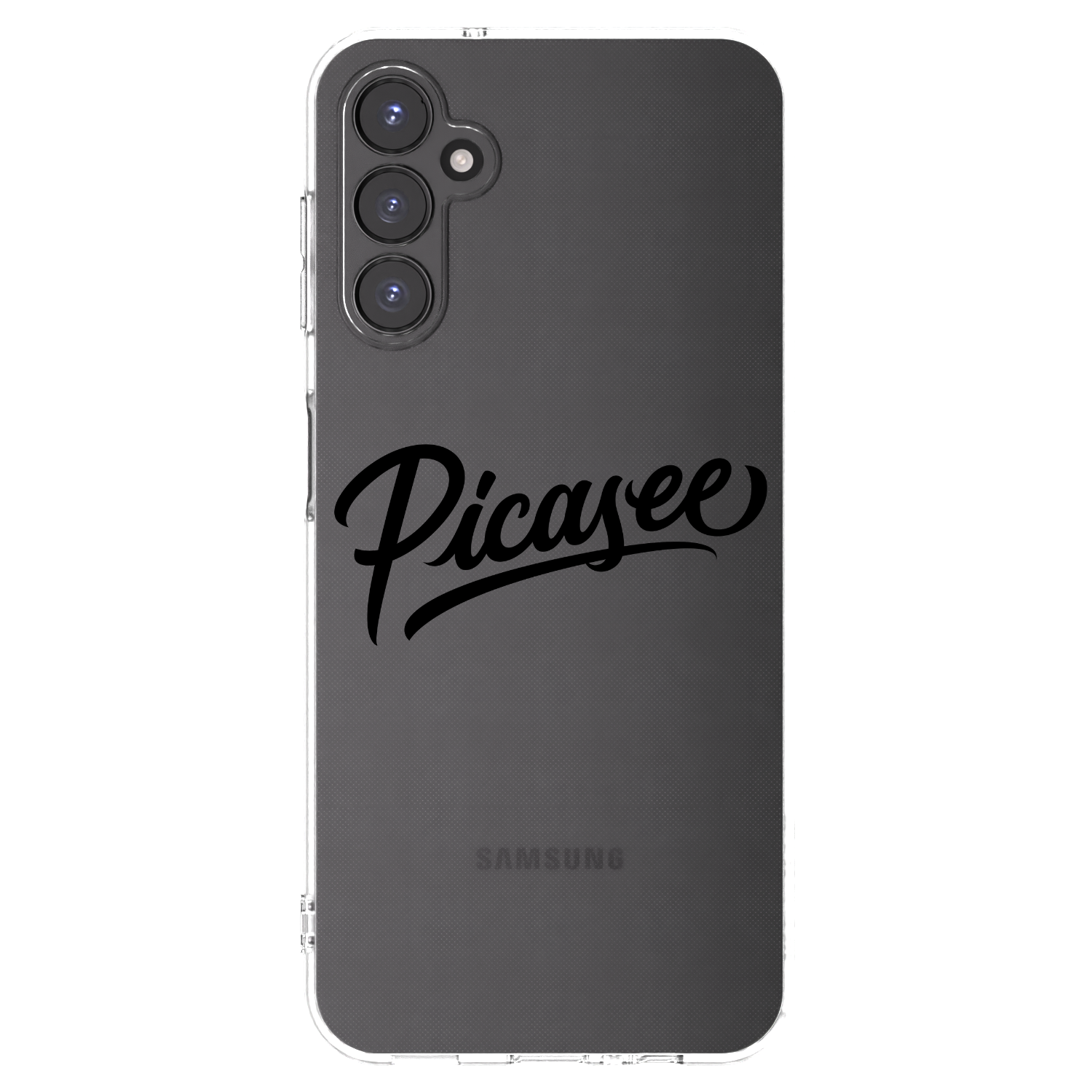Picasee Samsung Galaxy A14 4G A145R Hülle - Transparentes Silikon - Picasee - old logo - black